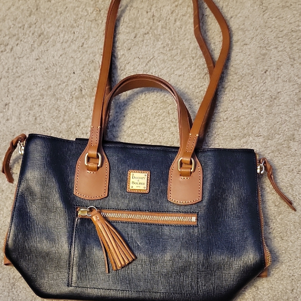 Dooney & Bourke Black and Brown Satchel